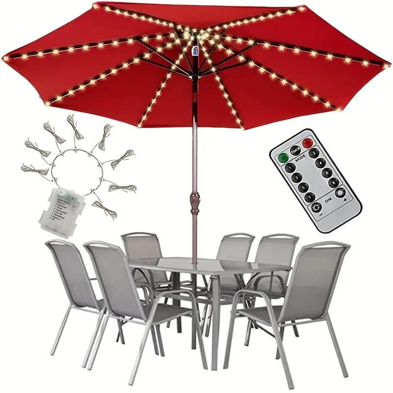 Smart Garden Umbrella - 104 LED Lampki parasolowe Oświetlenie zewnętrzne