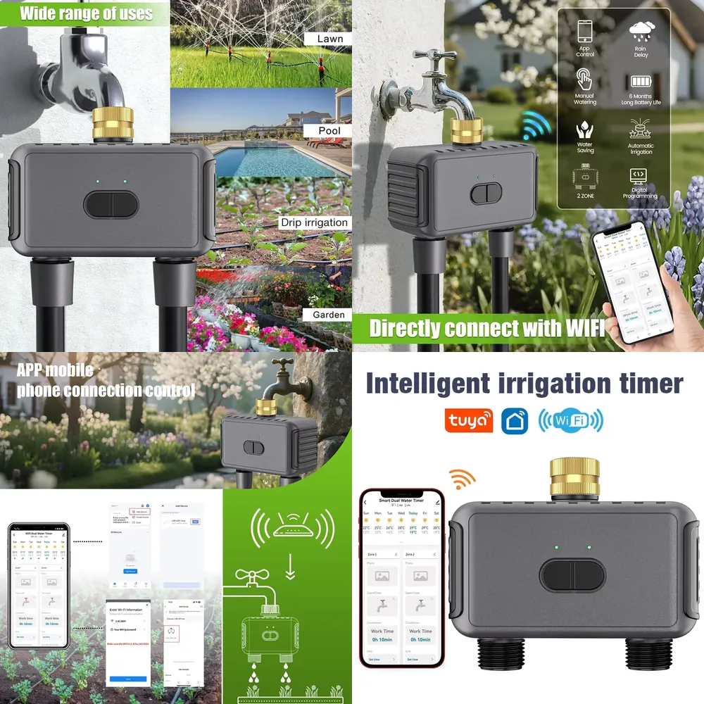 Wifi Irrigation Timer - WAP01 WiFi Sterowanie Aplikacją, Podwójny Timer