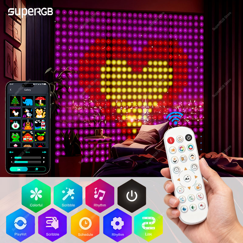 Smart Garden Rooms - Inteligentne lampki kurtynowe RGB sterowane aplikacją