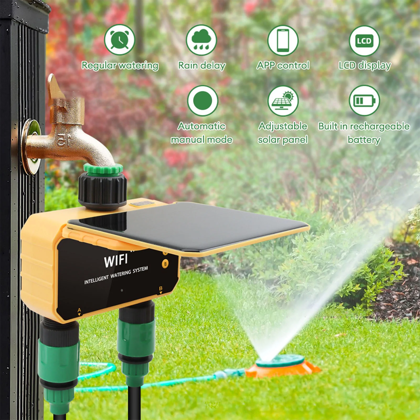 Wifi Irrigation Timer - Solarny inteligentny timer do nawadniania WiFi