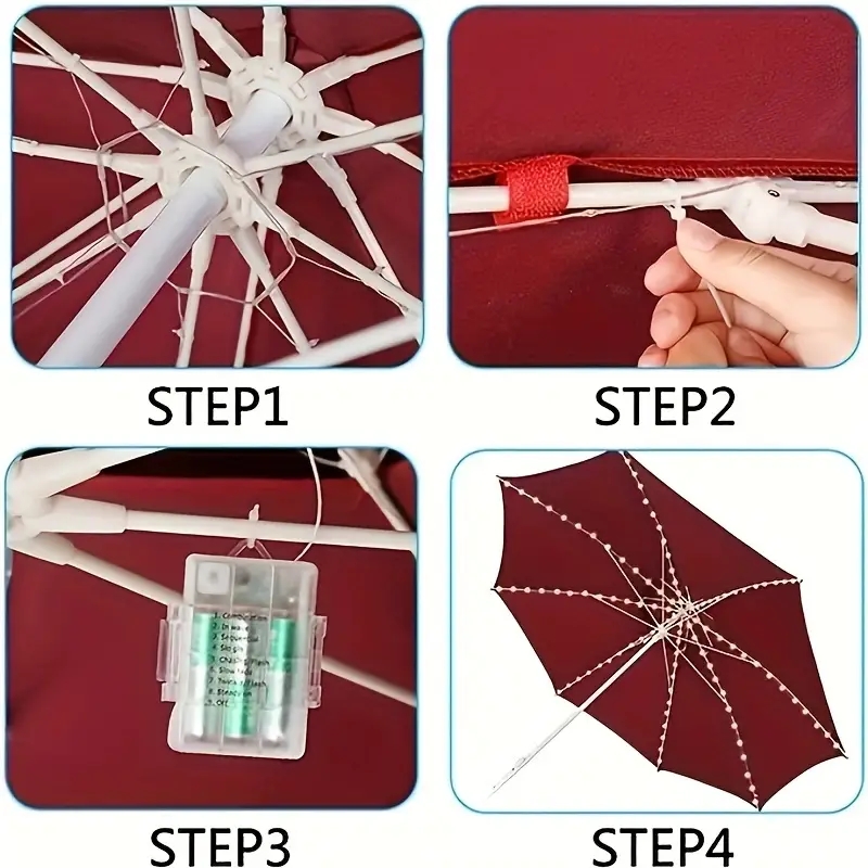 104 LED Lampki parasolowe Oświ – Smart Garden Umbrella recenzja i cena