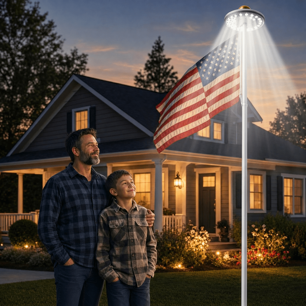 Solarna lampa LED na maszt fla – Smart Garden Umbrella recenzja i cena