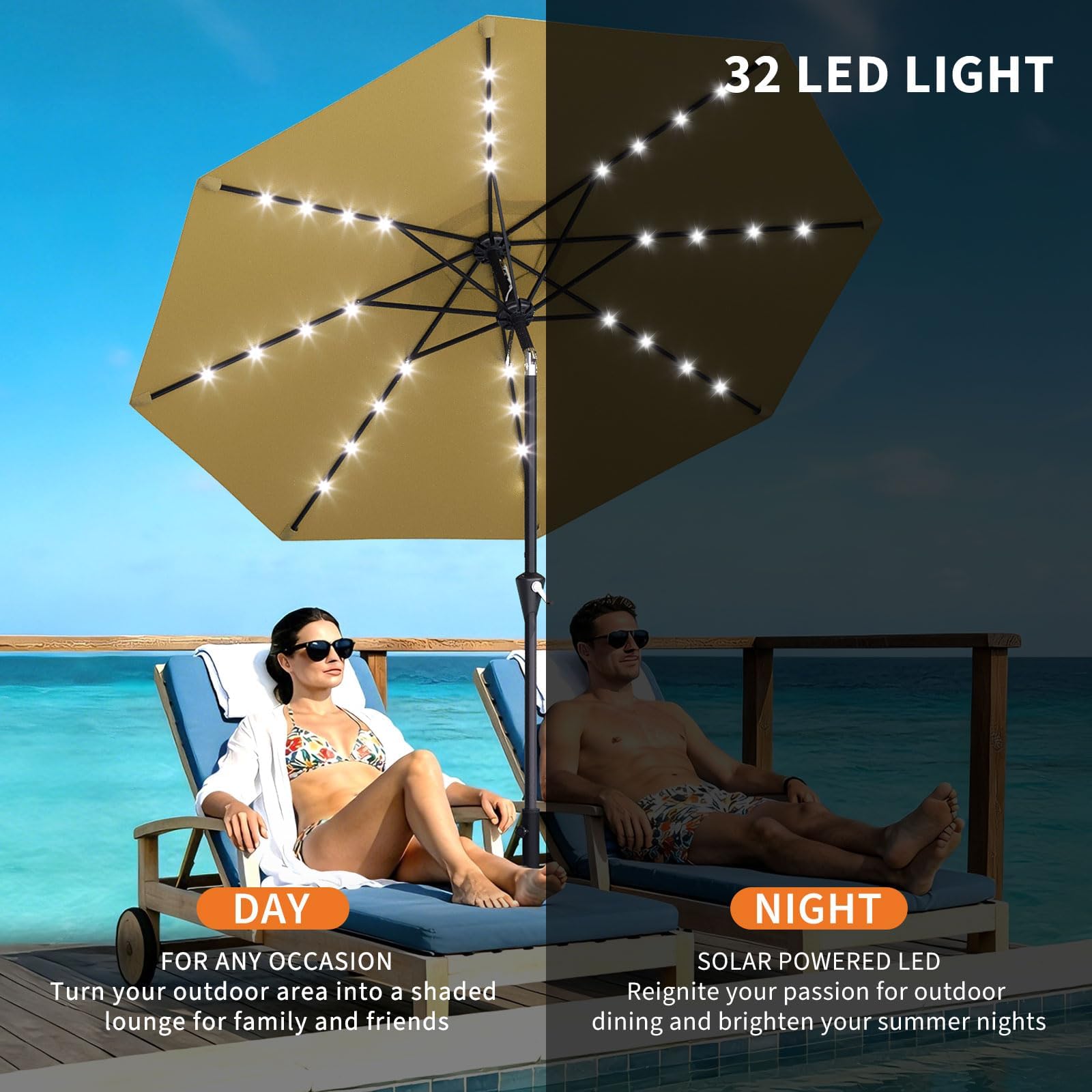 Parasol ogrodowy solarny 3m z  – Smart Garden Umbrella recenzja i cena