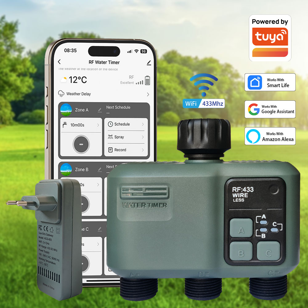 Tuya Wifi+RF433 3-wyjściowy Ti – Wifi Irrigation Timer recenzja i cena